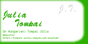 julia tompai business card
