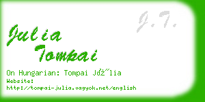 julia tompai business card
